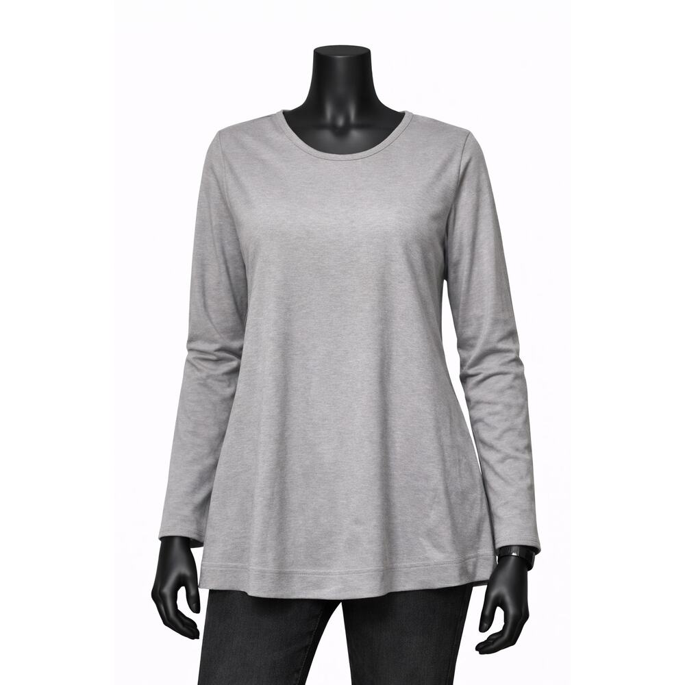 Martha‎ Stewart Womens Gray Long Sleeve Knit Tunic Top